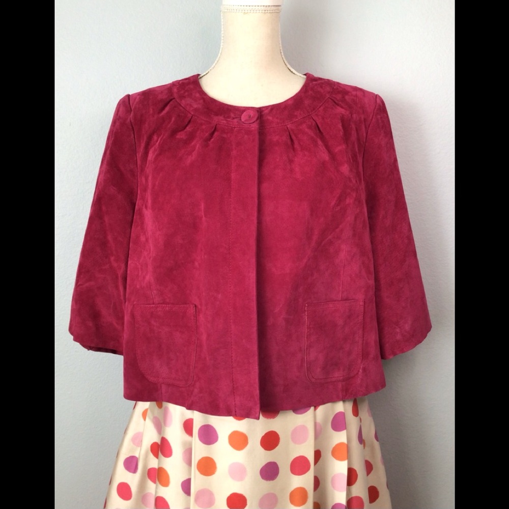 Yvonne & Marie Cropped Suede Leather Jacket